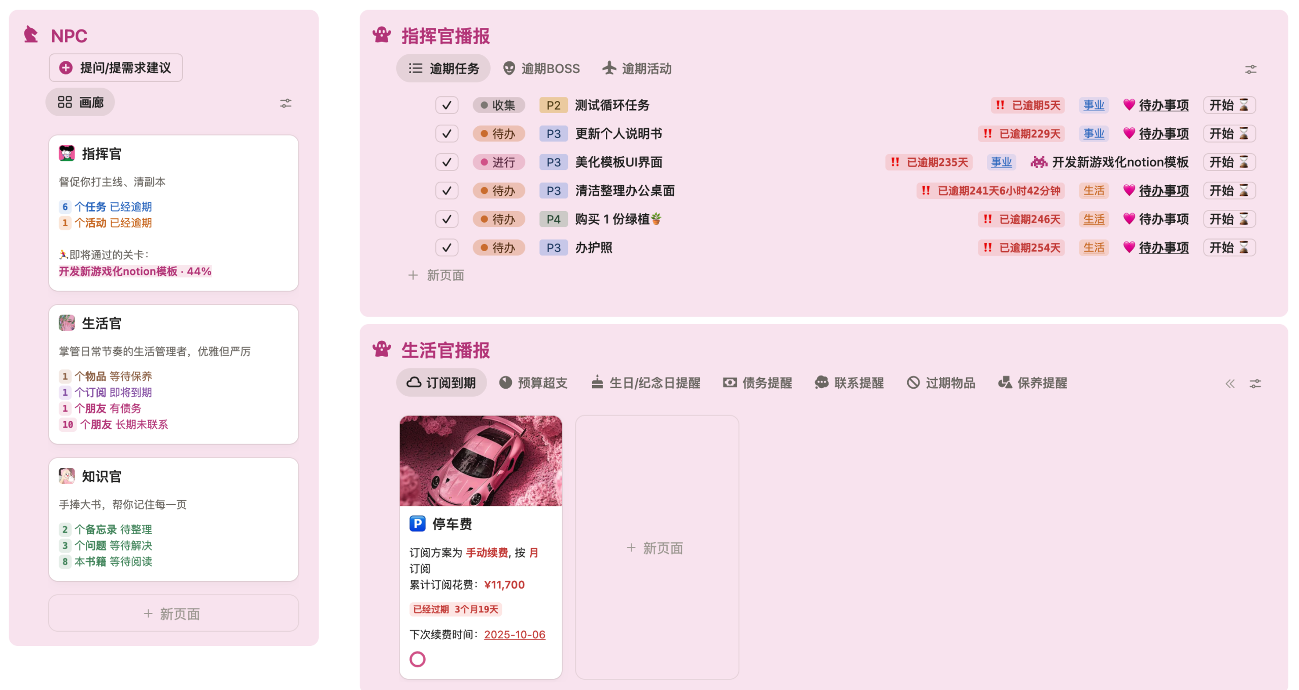 从NPC到头号玩家：GameLifeOS 游戏化人生管理系统Notion模板全指南-李迷糊limihu
