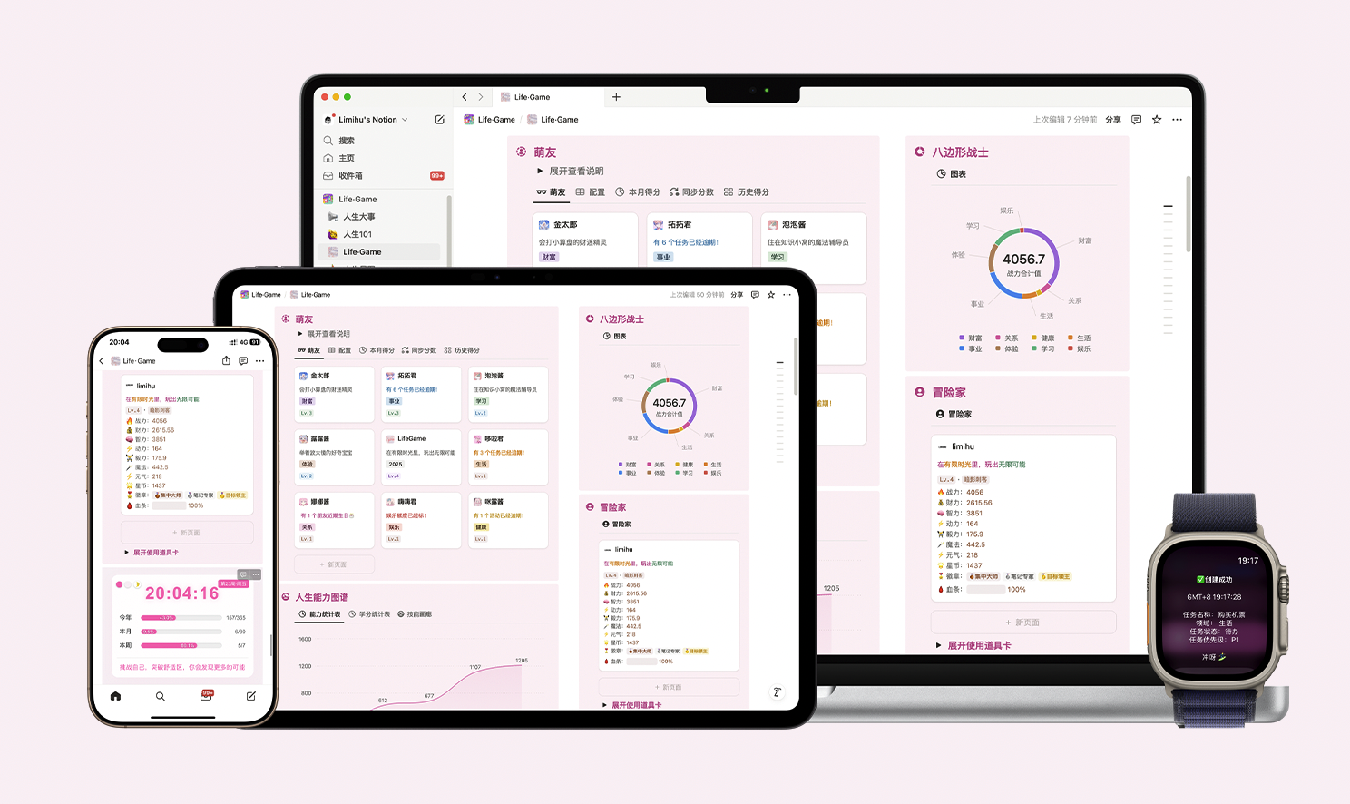 从NPC到头号玩家：GameLifeOS 游戏化人生管理系统Notion模板全指南-李迷糊limihu